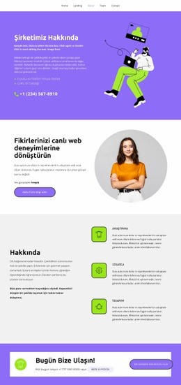 İşimiz Hakkında Her Şey - HTML Page Maker