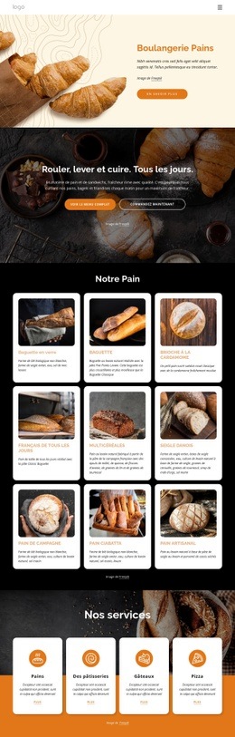 Conception De Site Web Premium Pour Pâtisseries Classiques