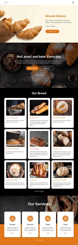 Free Online Template For Classic Baked Goods