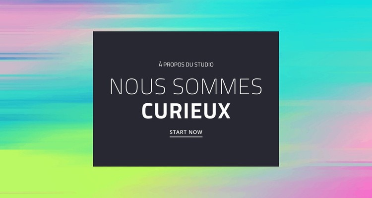 Nous sommes curieux Modèle CSS