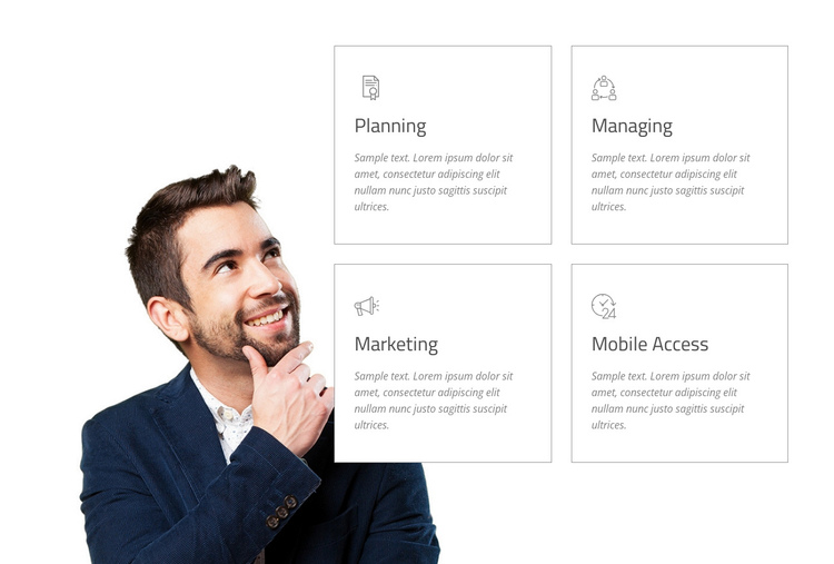 We design better businesses One Page Template