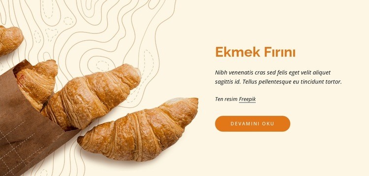 Fırın ve yemek malzemeleri satın alın Web Sitesi Mockup'ı