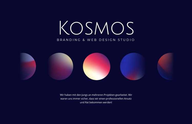 Kosmos Kunst Website Builder-Vorlagen