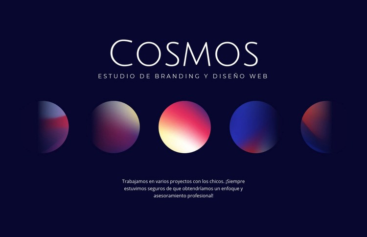 Arte cosmos Página de destino