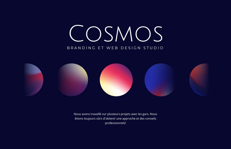 Art cosmos Modèle HTML5