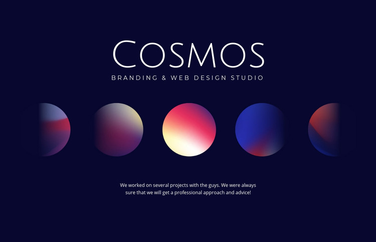 Cosmos art Homepage Design