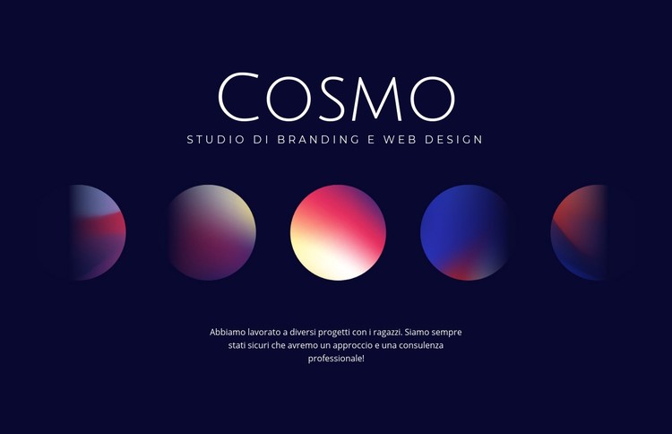 Arte del cosmo Modello CSS