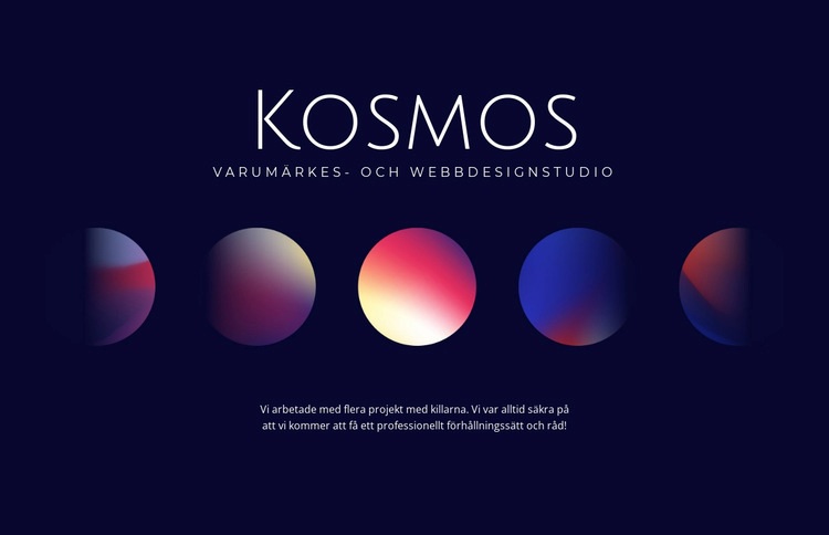 Kosmos konst CSS -mall