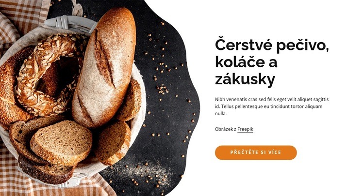 Čerstvé a chutné pečivo Téma WordPress