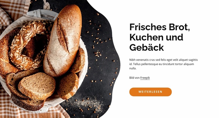 Frische und leckere Backwaren Joomla Vorlage