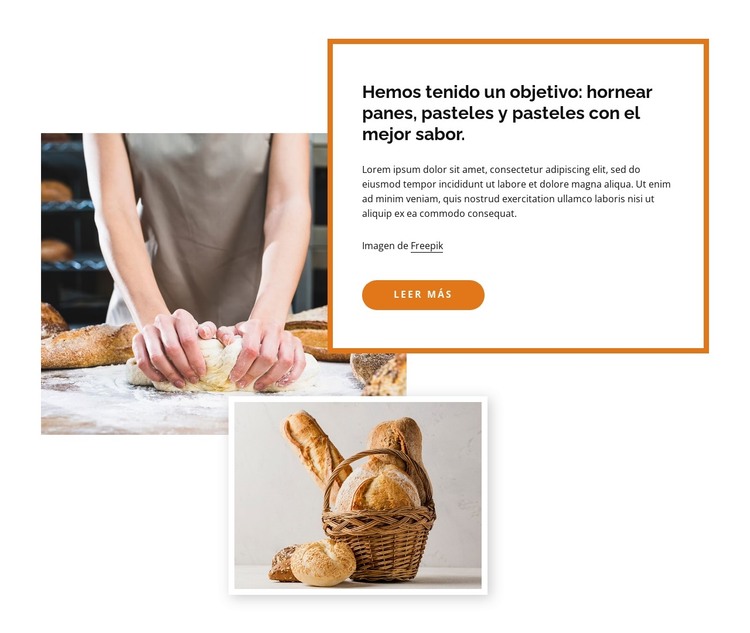 Horneamos panes de degustación Plantilla HTML