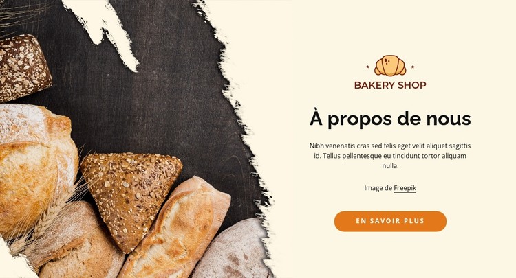 Pâtisserie Modèle CSS