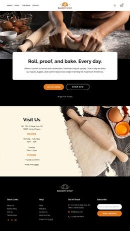 The honest fresh bread bakery - Html Code Example by Nicepage