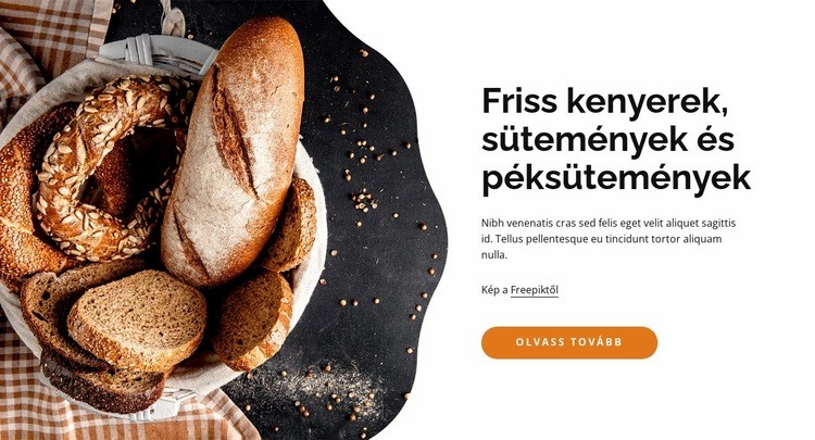 Friss és finom pékáruk Sablon