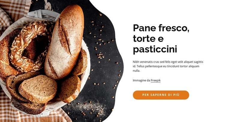 Prodotti da forno freschi e deliziosi Costruttore di siti web HTML