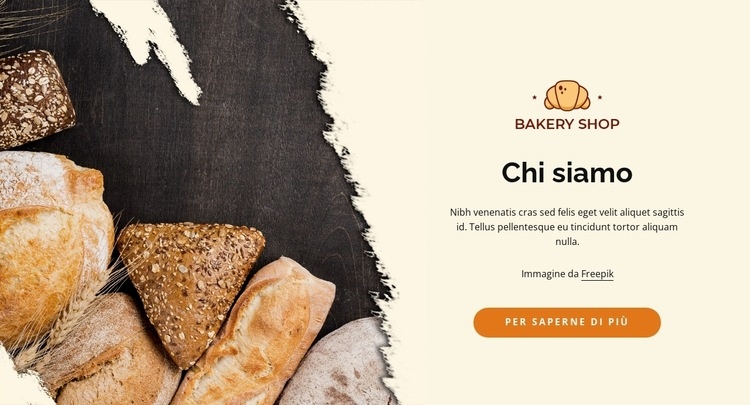 Pasticceria Mockup del sito web