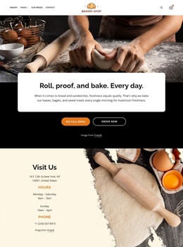 Best bread plus pastries Joomla Templates