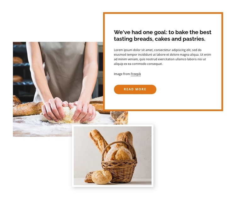 We bake tasting breads One Page Template