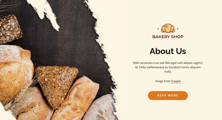 Bakery shop One Page Template