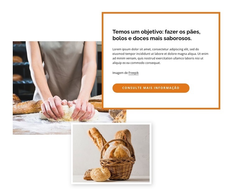 Assamos pães de degustação Construtor de sites HTML