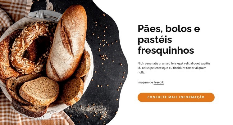 Produtos de panificação frescos e deliciosos Construtor de sites HTML