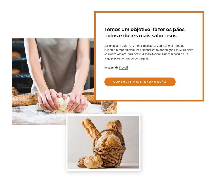 Assamos pães de degustação Design do site