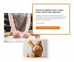 Maquete De Site Exclusivo Para Assamos Pães De Degustação