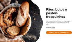 Produtos De Panificação Frescos E Deliciosos - Modelo De Site