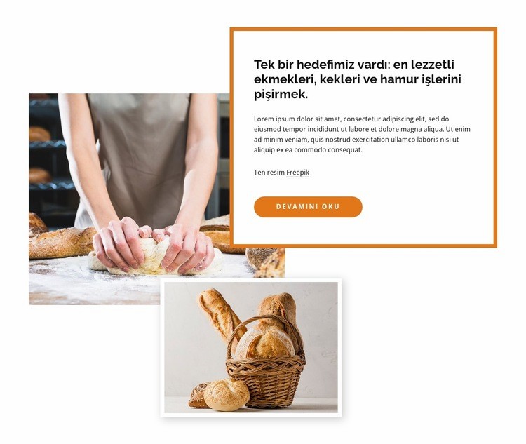 Tadım ekmekleri pişiriyoruz Web Sitesi Oluşturucu Şablonları