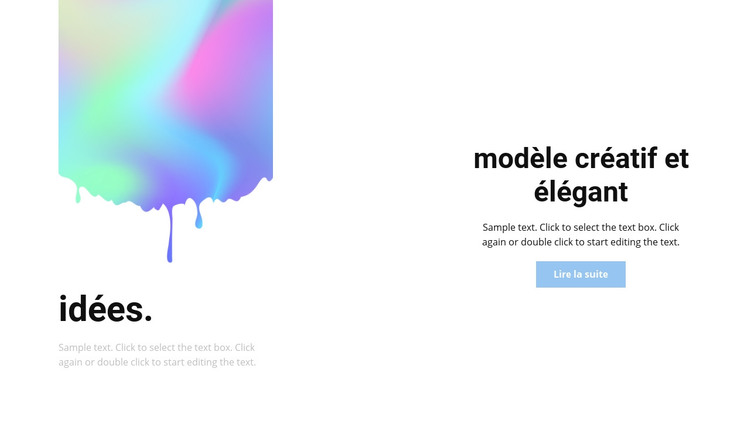 Créatif et élégant Modèle HTML