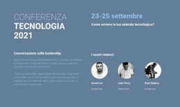 Conferenza Sulla Tecnologia - Progettazione Creativa Del Sito Multiuso