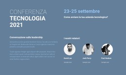 Conferenza Sulla Tecnologia Modello Di Pagina Di Destinazione