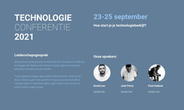 Technologieconferentie - Site Met Download Van HTML-Sjabloon