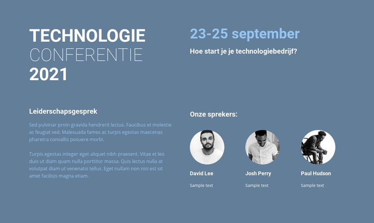 Technologieconferentie HTML-sjabloon
