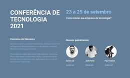 Conferência De Tecnologia - Tema CSS Gratuito