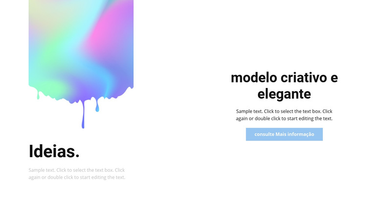 Criativo e estiloso Modelo de site