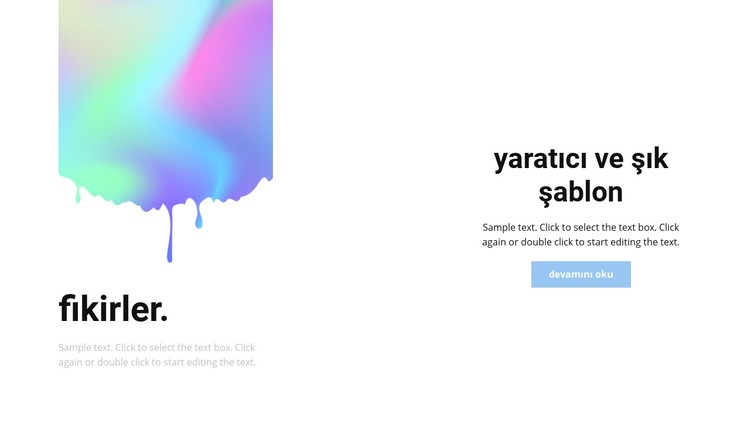 Yaratıcı ve şık CSS Şablonu