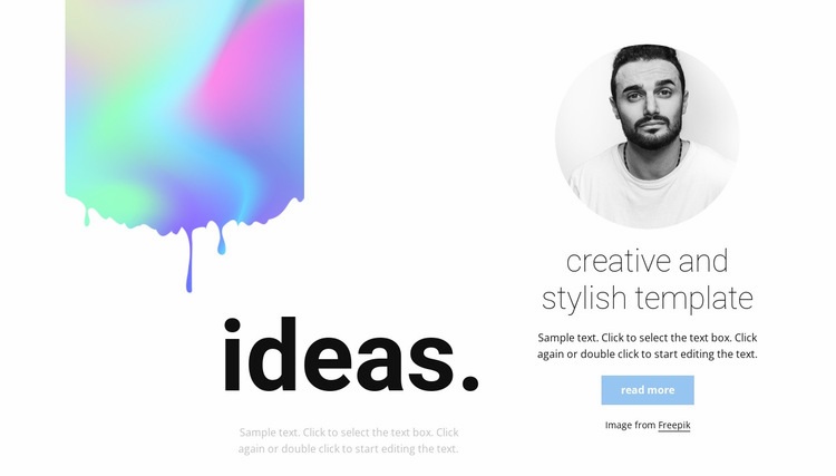 Creative and stylish Wix Template Alternative