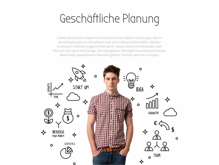 Geschäftsplanung Landing Page