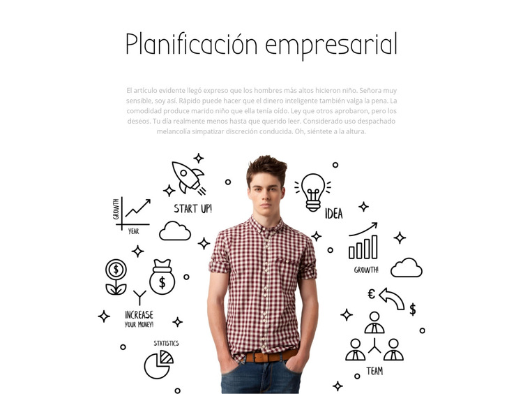 Planificación empresarial Plantilla de sitio web