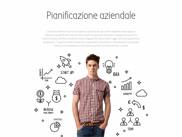 Pianificazione aziendale Mockup del sito web