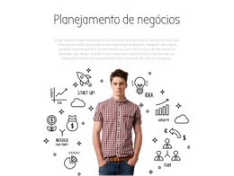 Construtor De Sites Incrível Para Planejamento De Negócios