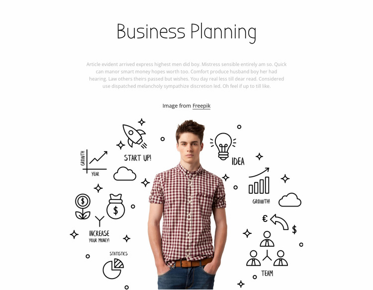 Business planing Website Mockup