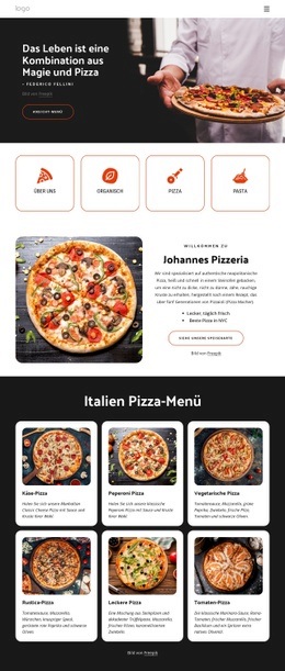 Familienfreundliches Pizzarestaurant - Vorlage Für Eine Seite