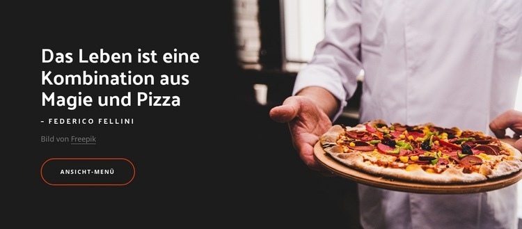 Eine Kombination aus Magie und Pizza Eine Seitenvorlage