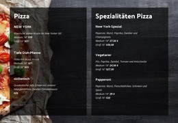 Wir Bieten Hausgemachte Pizza - HTML5-Responsive Vorlage