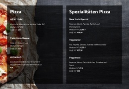 Wir Bieten Hausgemachte Pizza - HTML5-Responsive Vorlage