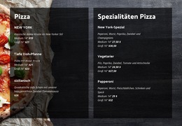 Wir Bieten Hausgemachte Pizza - Bestes Website-Vorlagendesign