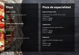 Ofrecemos Pizza Casera Plantilla Html Básica Con CSS