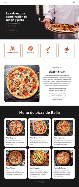 Pizzería Familiar: Plantilla De Página HTML
